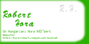 robert hora business card